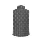 Engine Piston Black Background Pattern Design 02 Men's Padded Vest