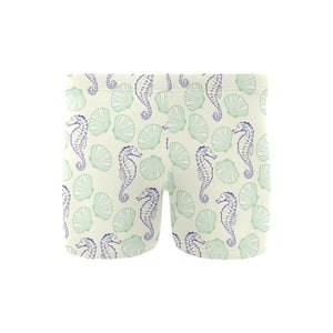 Seahorse shell pattern Men's Swimming Trunks