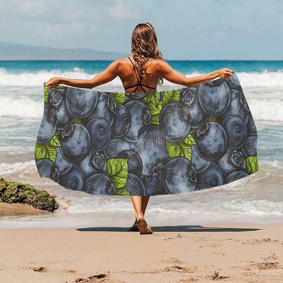 blueberry pattern Beach Towel