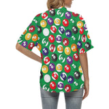 Billiard Ball Pattern Print Design 02 Women's All Over Print Hawaiian Shirt