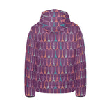 Eiffel Tower Pattern Print Design 05 Kids' Boys' Girls' Padded Hooded Jacket