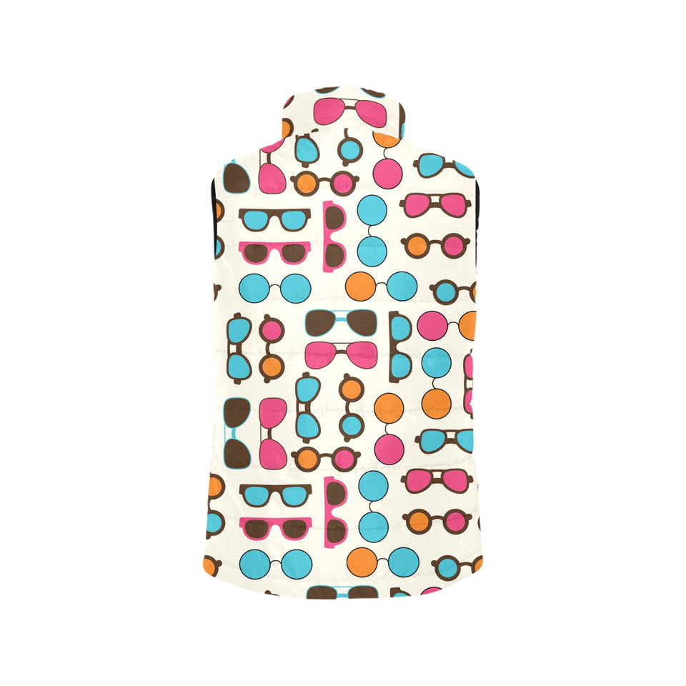 Sun Glasses Pattern Print Design 03 Men's Padded Vest