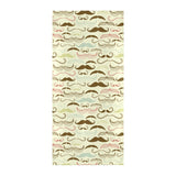 Mustache Beard Pattern Print Design 01 Beach Towel