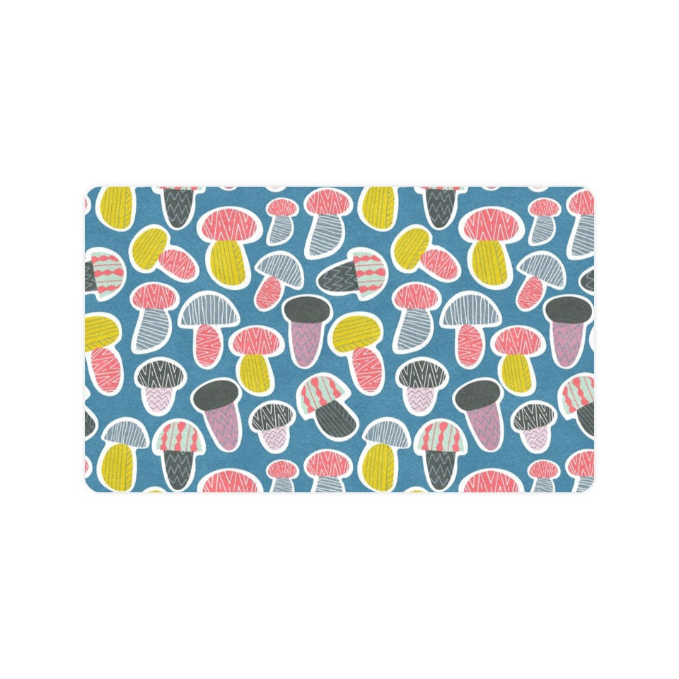 Colorful mushroom design pattern Doormat