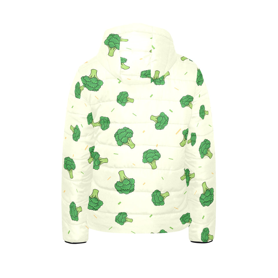 Broccoli pattern Kids' Boys' Girls' Padded Hooded Jacket