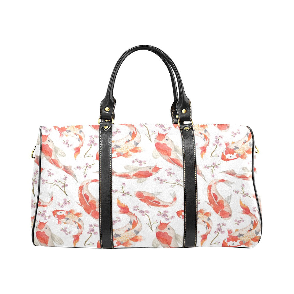 Watercolor Koi Fish Carp Fish pattern Travel Bag