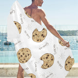 Sketch style cookie pattern Beach Towel
