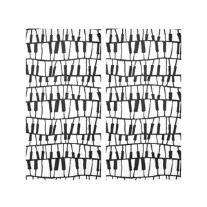 Piano Pattern Print Design 03 Gauze Curtain