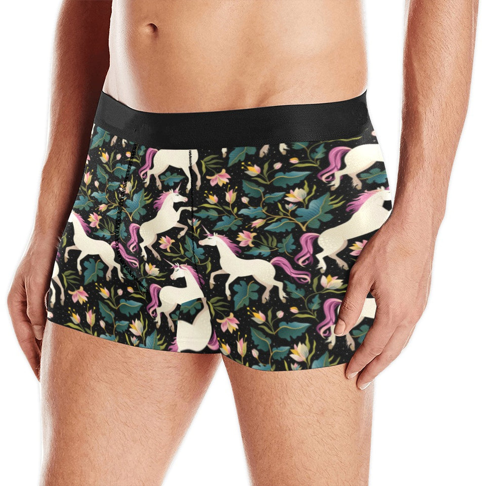 Unicorns forest background Men's All Over Print Boxer Briefs Men's Underwear