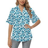 Hibiscus Pattern Print Design 04 Women's All Over Print Hawaiian Shirt