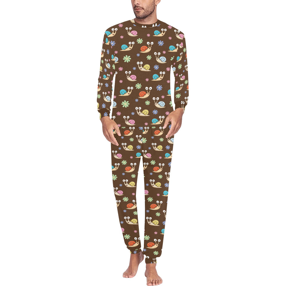 Snail Pattern Print Design 03 Men's All Over Print Pajama