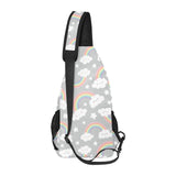 Cute rainbow clound star pattern All Over Print Chest Bag