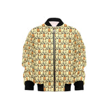 English Bulldog Pattern Print Design 02 Kids' Boys' Girls' Bomber Jacket