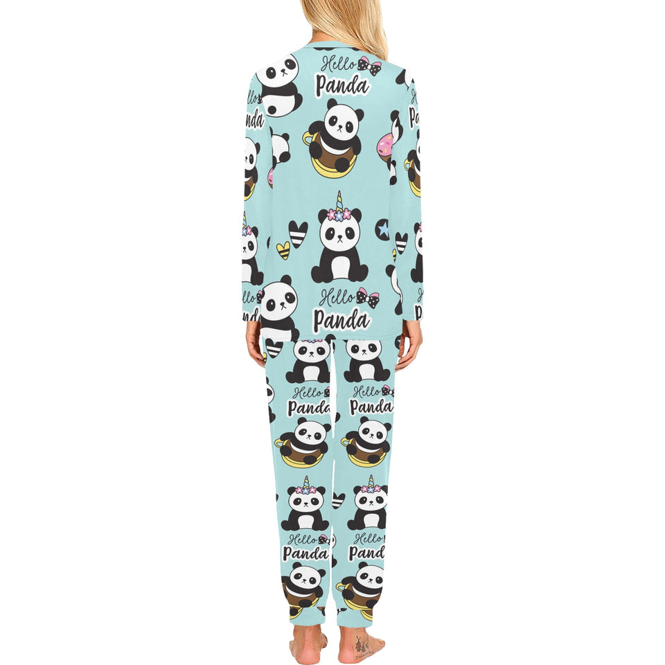 Cute baby panda pattern Women's All Over Print Pajama Set