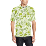 Cute frog dragonfly pattern Men's All Over Print Polo Shirt