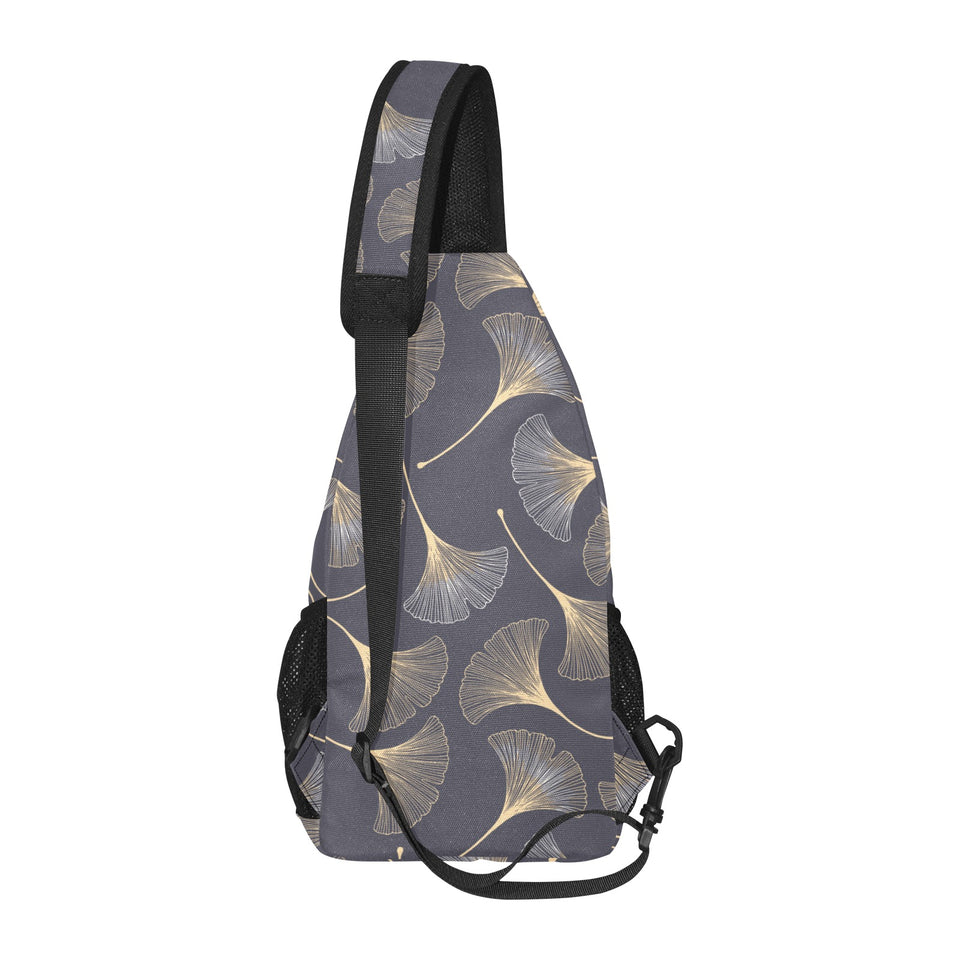 Gold ginkgo leaves All Over Print Chest Bag