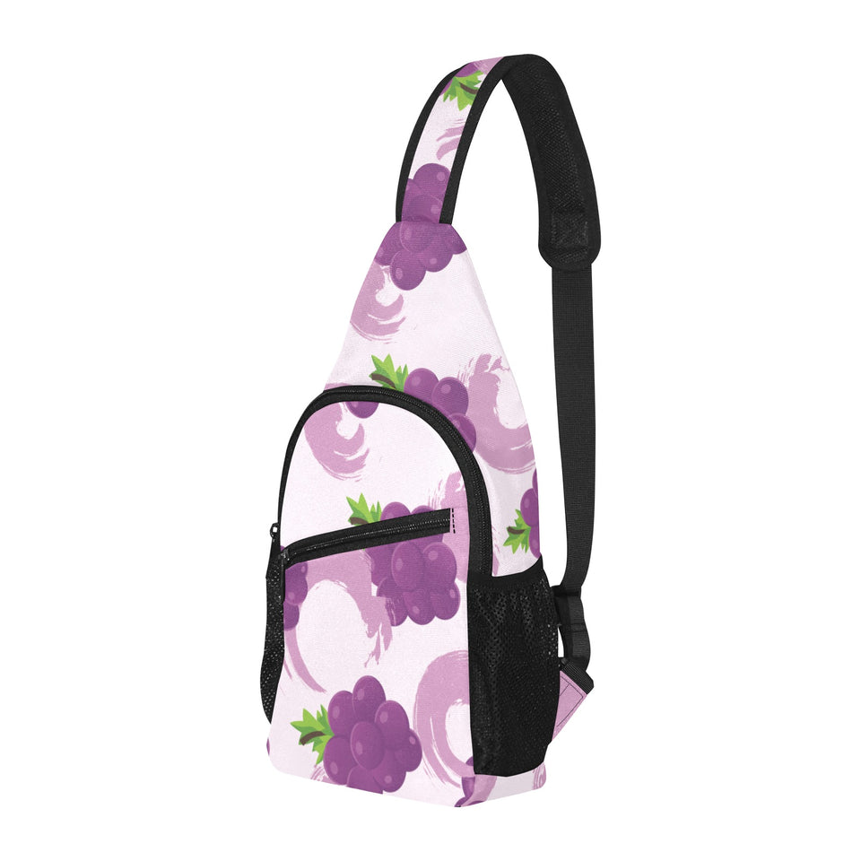 Cute Grape pattern All Over Print Chest Bag