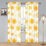 Sun design pattern Gauze Curtain