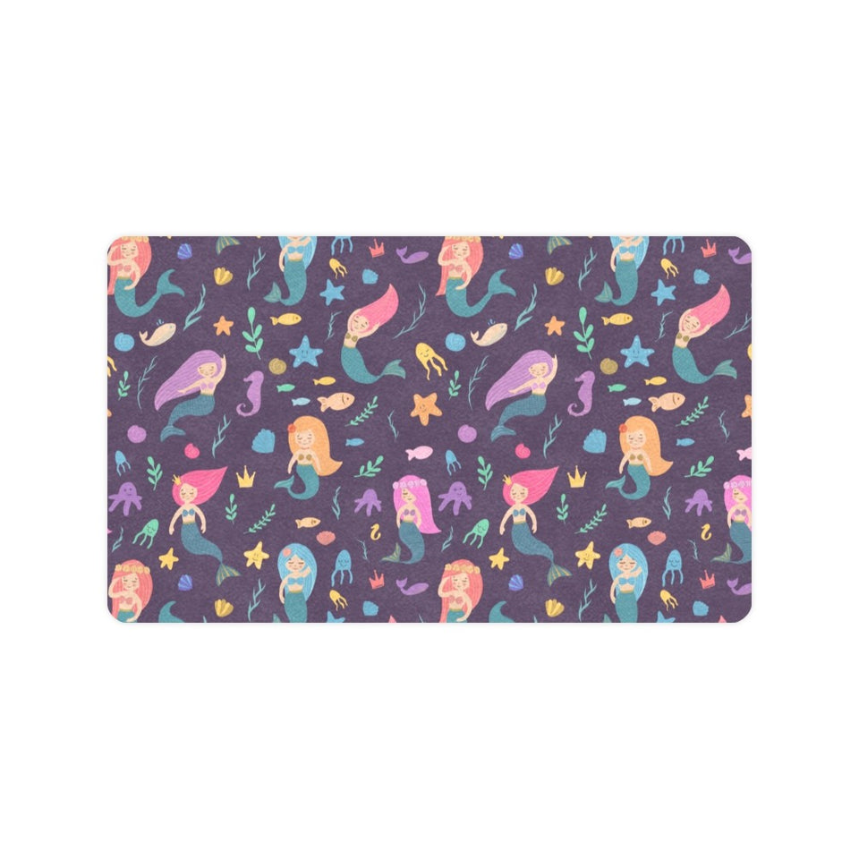 beautiful mermaid Fish jellyfish algae other marin Doormat