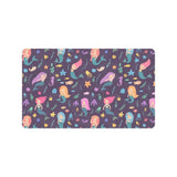 beautiful mermaid Fish jellyfish algae other marin Doormat