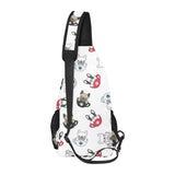 French bulldog cup paw pattern All Over Print Chest Bag