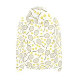 Tennis Pattern Print Design 02 Men's Padded Hooded Jacket