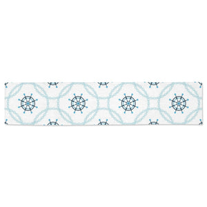 nautical steering wheel chain Table Runner