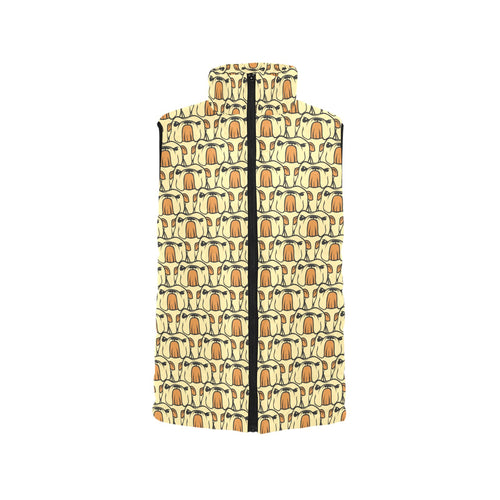 English Bulldog Pattern Print Design 02 Women's Padded Vest