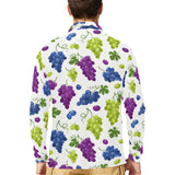 Grape pattern Men's Long Sleeve Polo Shirt