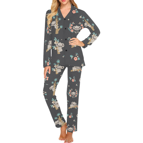 Cute koala pattern Women's Long Pajama Set