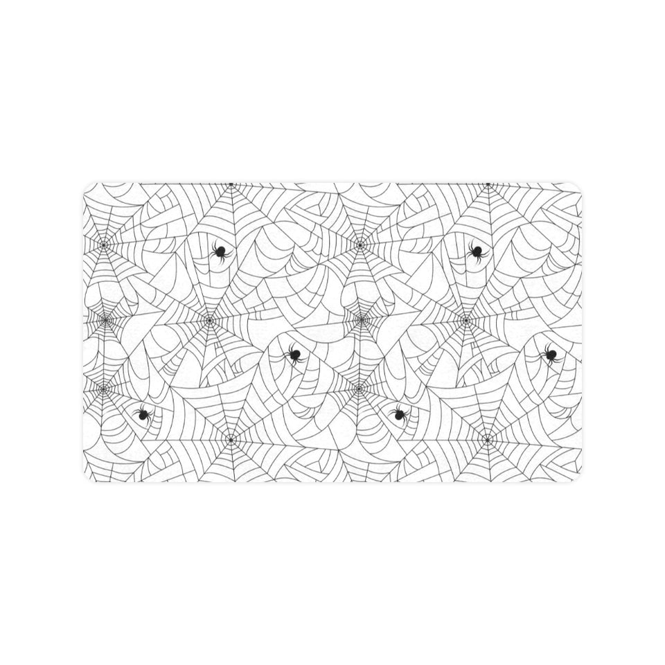 Spider web cobweb pattern white background Doormat