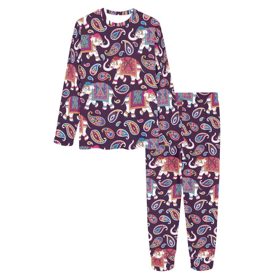 Elephant indian style ornament pattern Women's All Over Print Pajama Set