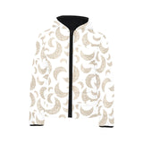 Cool gold moon abstract pattern Kids' Boys' Girls' Padded Hooded Jacket