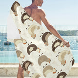 Cute rooster chicken cock Beach Towel