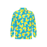 Duck Pattern Print Design 04 Men's Long Sleeve Polo Shirt