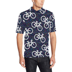 Bicycle Pattern Print Design 03 Men's All Over Print Polo Shirt