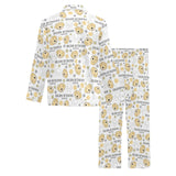 Golden Retriever Pattern Print Design 04 Men's Long Pajama Set