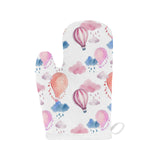 Watercolor air balloon cloud pattern Heat Resistant Oven Mitts