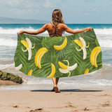 Banana Palm Leaves pattern Beach Towel