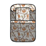 Sloths hanging on the tree pattern Car Seat Back Organizer