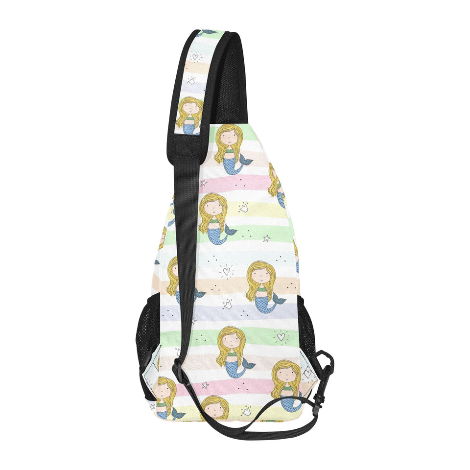 Cute hand drawn mermaid All Over Print Chest Bag