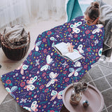 Colorful butterfly flower pattern.eps Blanket Robe with Sleeves
