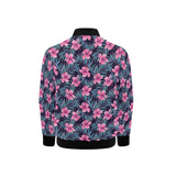 Hibiscus Pattern Print Design 05 Kids' Boys' Girls' Bomber Jacket