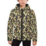 Goldfish Pattern Print Design 01 Kids' Boys' Girls' Padded Hooded Jacket
