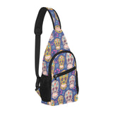 Sugar skull flower pattern All Over Print Chest Bag