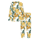 yellow tulips pattern Women's All Over Print Pajama Set