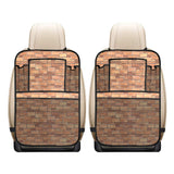 Brick Printed Pattern Print Design 04 Car Seat Back Organizer