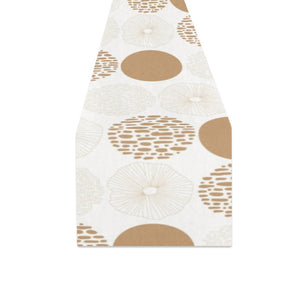 Gold Texture mushroom pattern Table Runner
