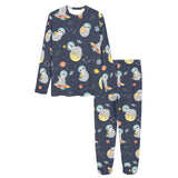 Cute sloth astronaut star planet rocket pattern Women's All Over Print Pajama Set