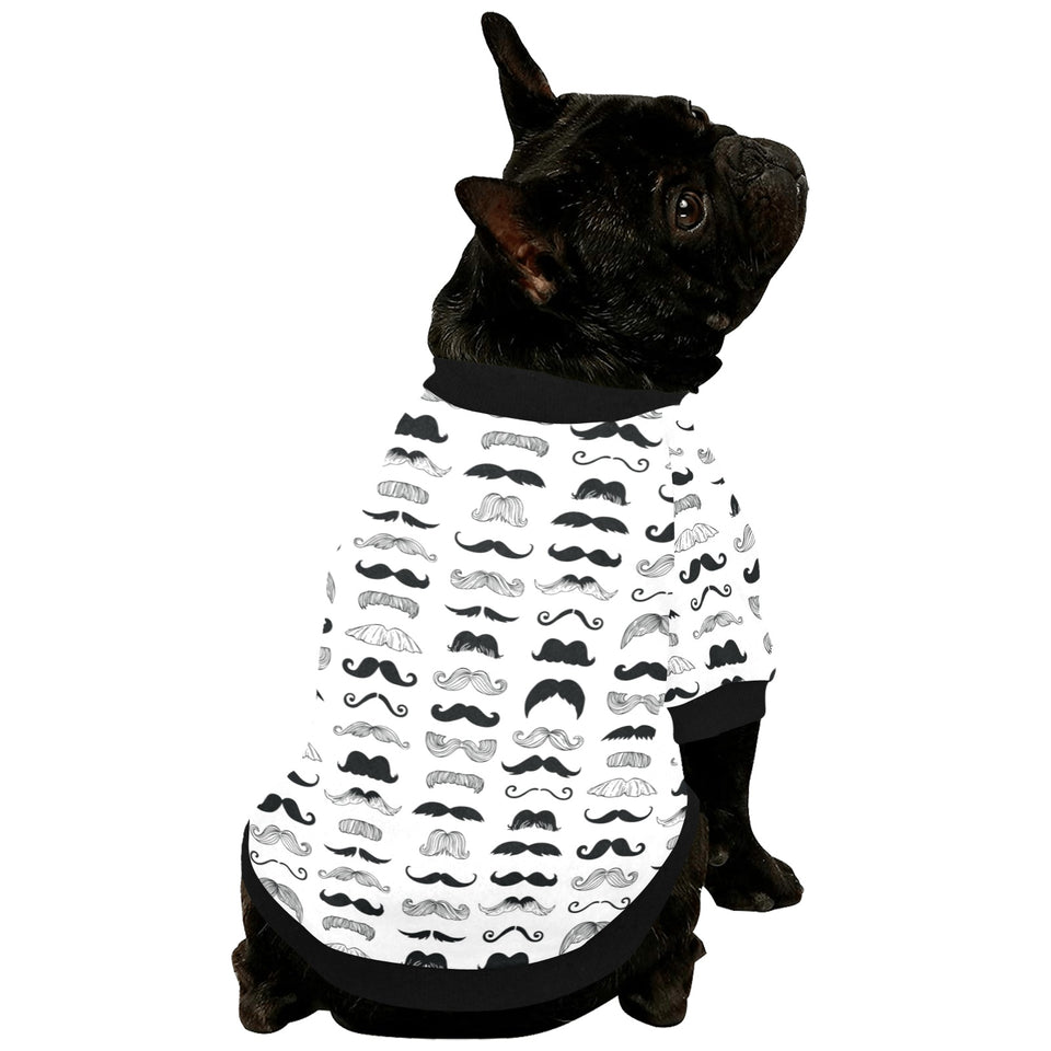 Mustache Beard Pattern Print Design 04 All Over Print Pet Dog Round Neck Fuzzy Shirt
